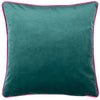 Kate Merritt Designs (Riva Home) Kate Merritt Cushion Kate Merritt Spring Blooms Illustrated Cushion in Green/Fuchsia