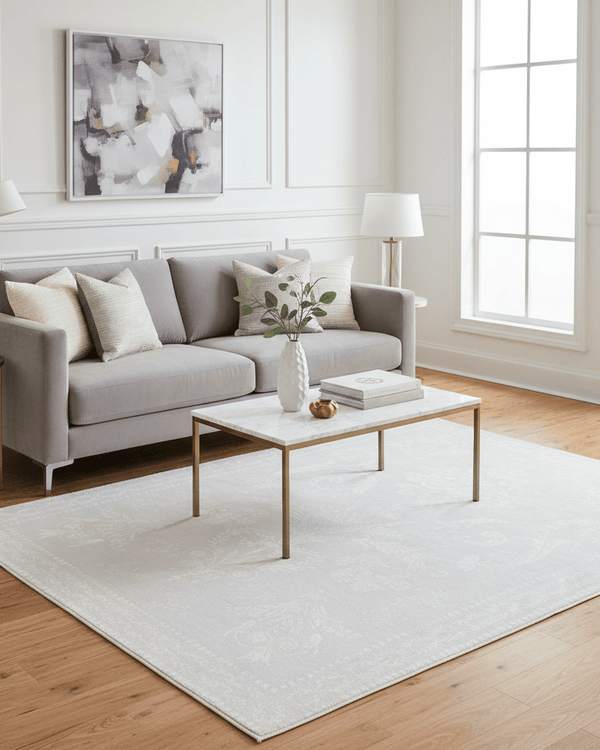 LAURA ASHLEY JOSETTE DOVE GREY AREA RUG  by Brink & Campman