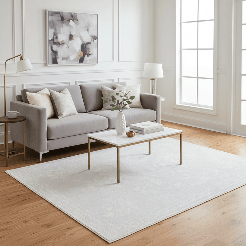 LAURA ASHLEY JOSETTE DOVE GREY AREA RUG  by Brink & Campman