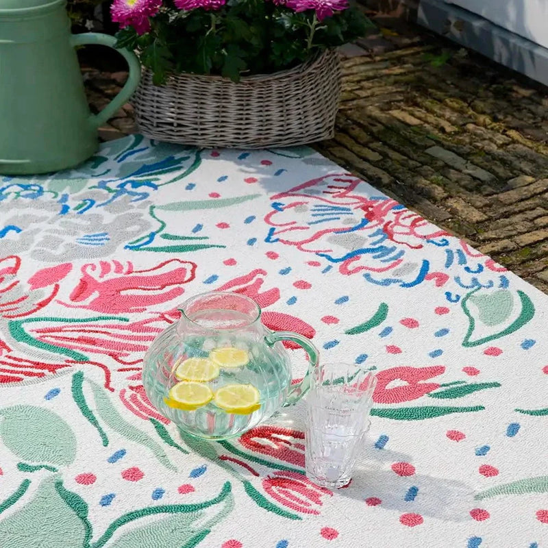 LAURA ASHLEY LILITH POPPY RED INDOOR/OUTDOOR RUG  by Brink & Campman