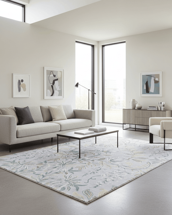 LAURA ASHLEY PARTERRE SAGE PURE NEW WOOL/VISCOSE RUG  by Brink & Campman