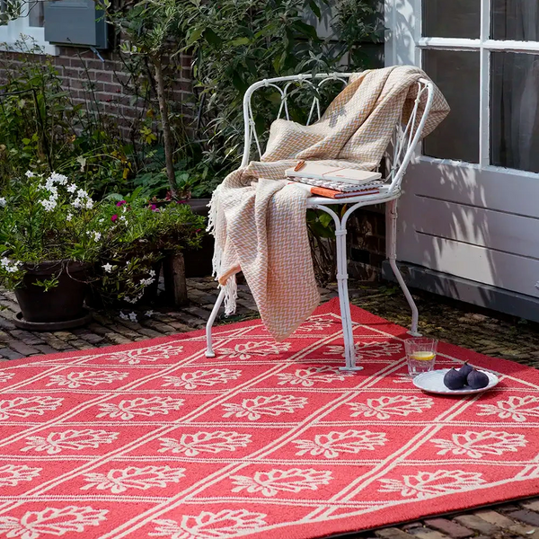 LAURA ASHLEY PORCHESTER POPPY RED INDOOR/OUTDOOR RUG  by Brink & Campman