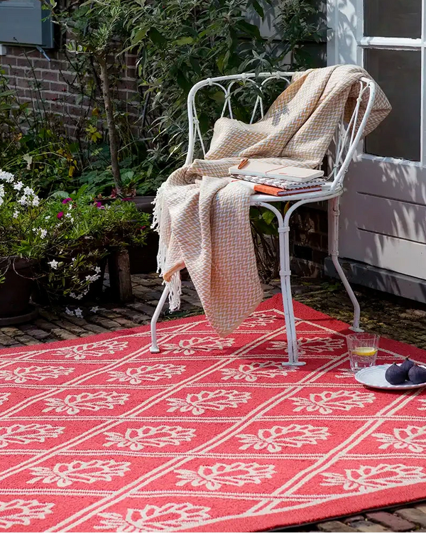 LAURA ASHLEY PORCHESTER POPPY RED INDOOR/OUTDOOR RUG  by Brink & Campman