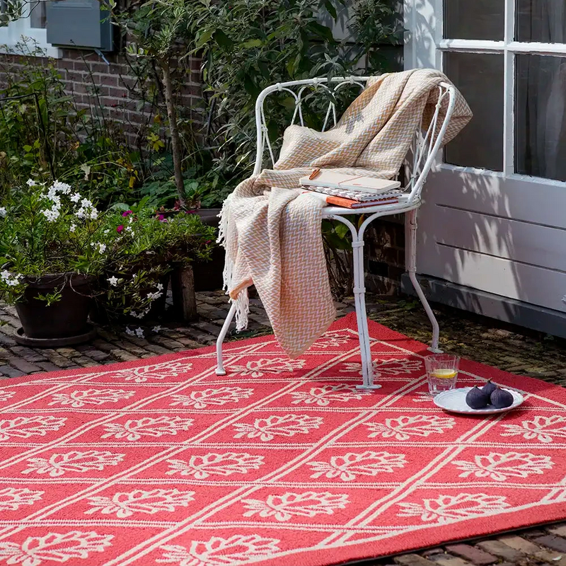 LAURA ASHLEY PORCHESTER POPPY RED INDOOR/OUTDOOR RUG  by Brink & Campman