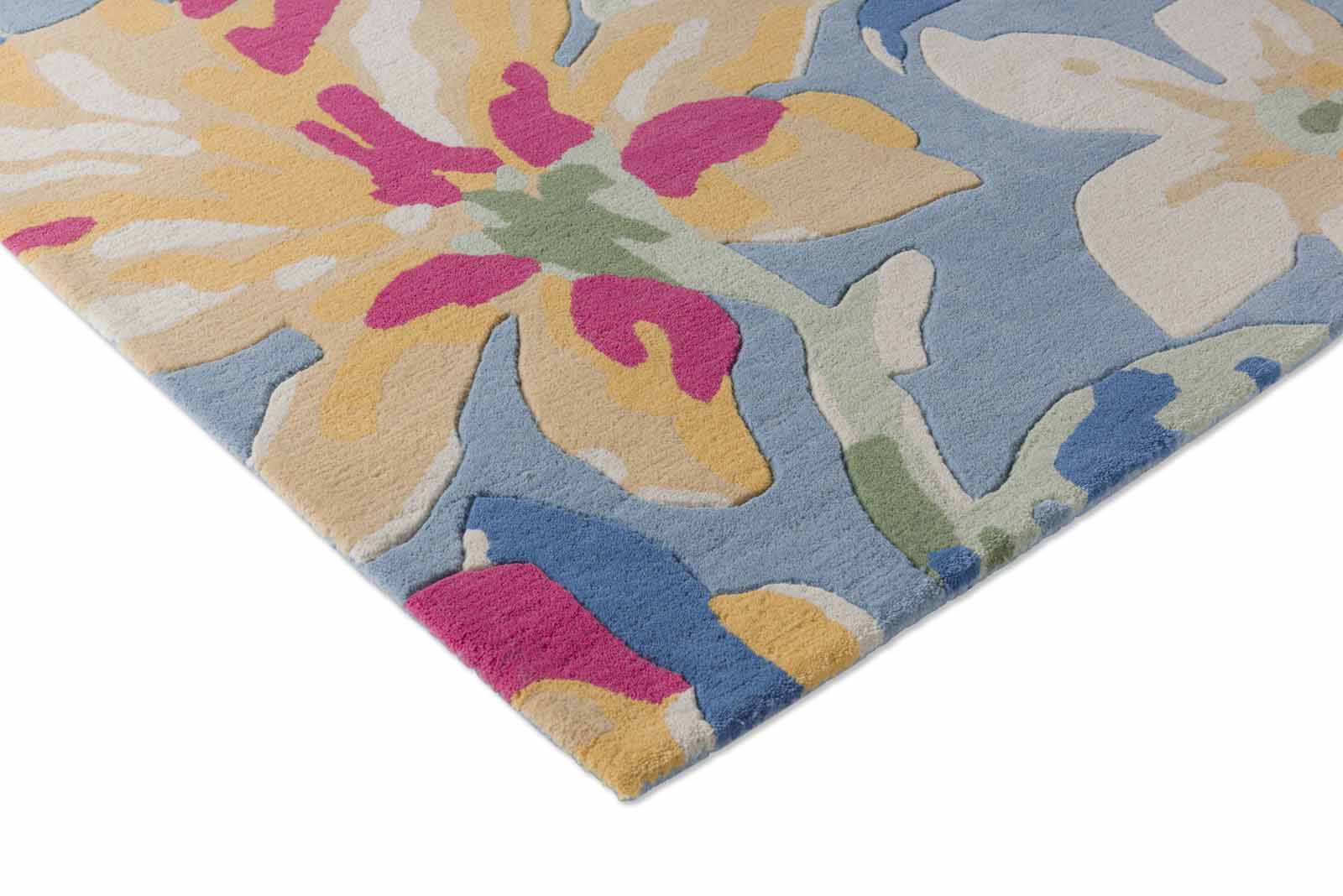 Laura Ashley (Brink & Campman) Designer Rugs Laura Ashley Tulips China Blue Pure New Wool Rug by Brink & Campman