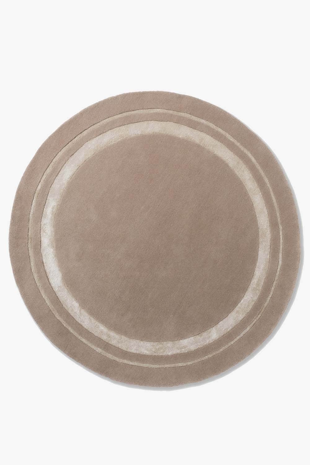 Laura Ashley (Brink & Campman) Designer Rugs ROUND 150cm / Hazelnut Laura Ashley Redbrook Pure New Wool/Viscose Rug (available in 4 colours) by Brink & Campman