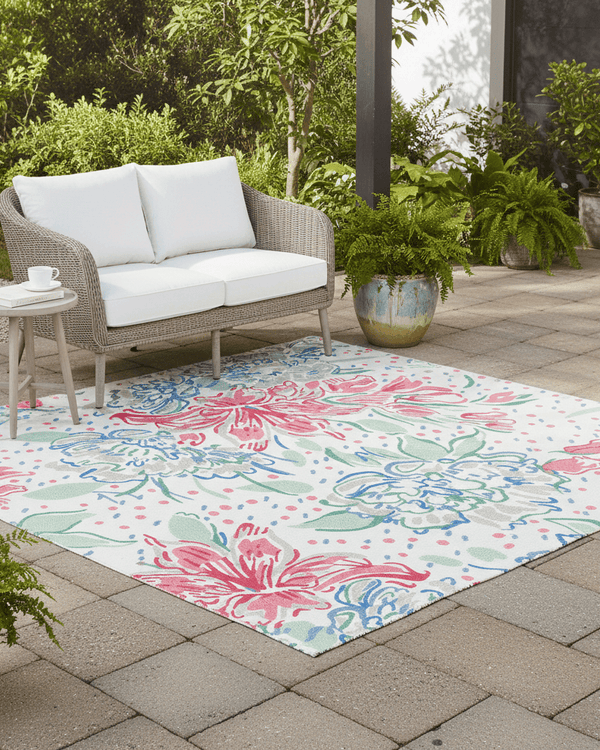 LAURA ASHLEY LILITH POPPY RED INDOOR/OUTDOOR RUG  by Brink & Campman