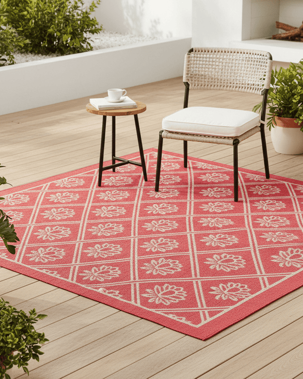 LAURA ASHLEY PORCHESTER POPPY RED INDOOR/OUTDOOR RUG  by Brink & Campman