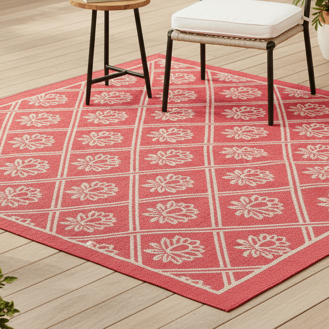 LAURA ASHLEY PORCHESTER POPPY RED INDOOR/OUTDOOR RUG  by Brink & Campman