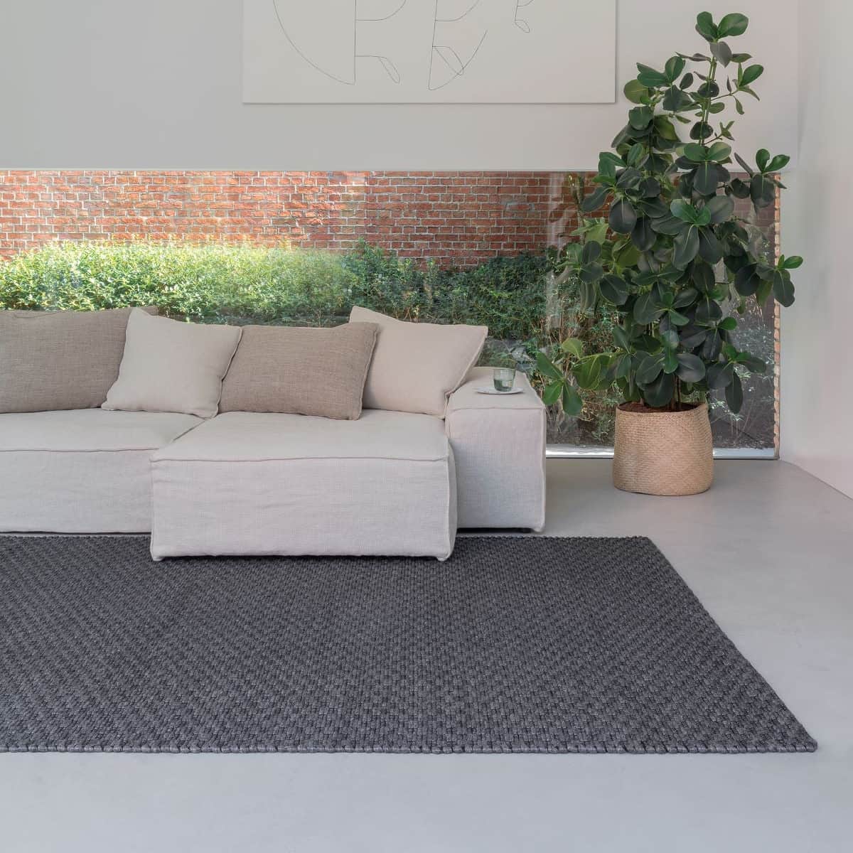 Ligne Pure Designer Rugs Graphite / 60cm x 120cm (24 in x 47 in) RHYTHM RUG  by Ligne Pure