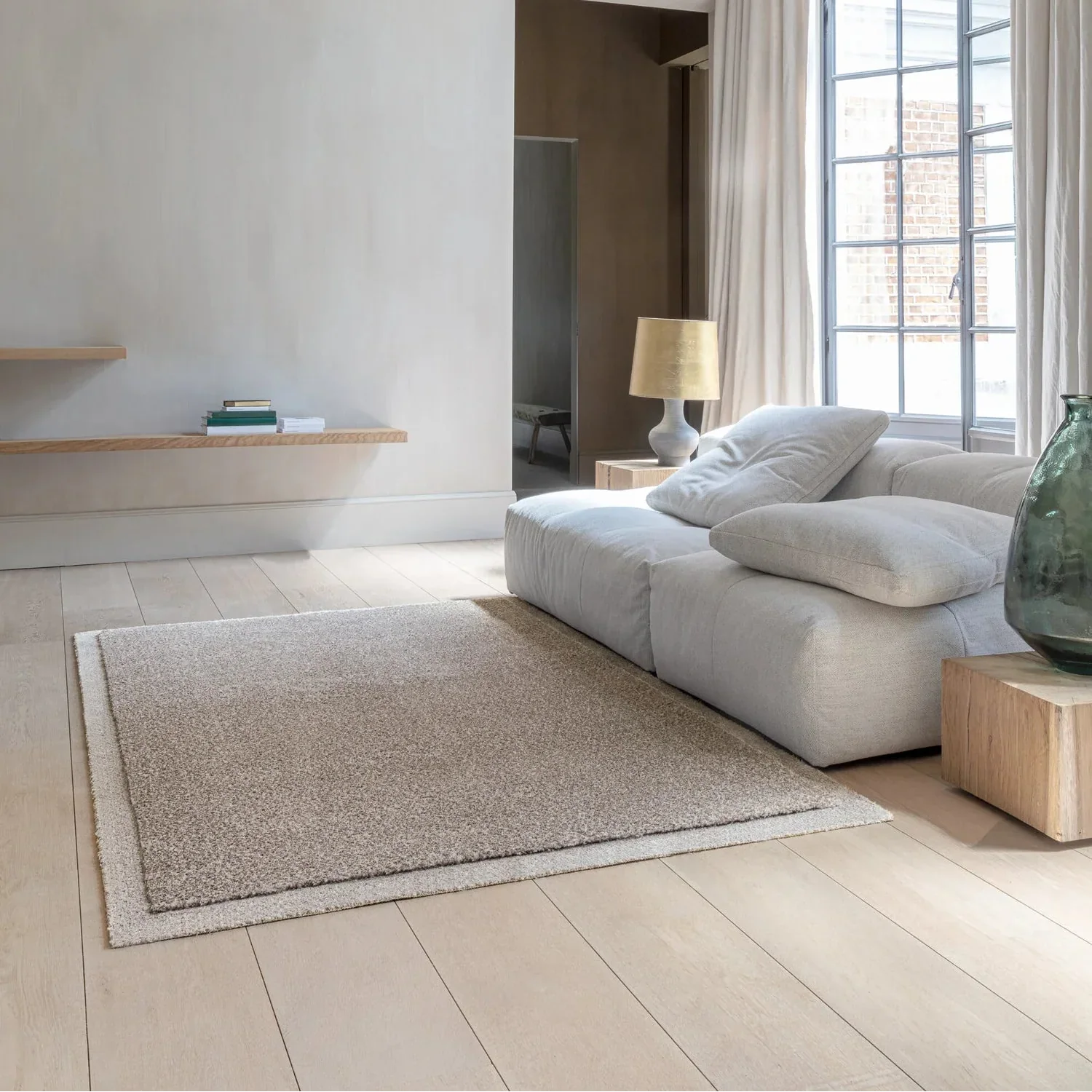 Ligne Pure Designer Rugs Taupe / 160x240cm CLOUD RUG  by Ligne Pure.