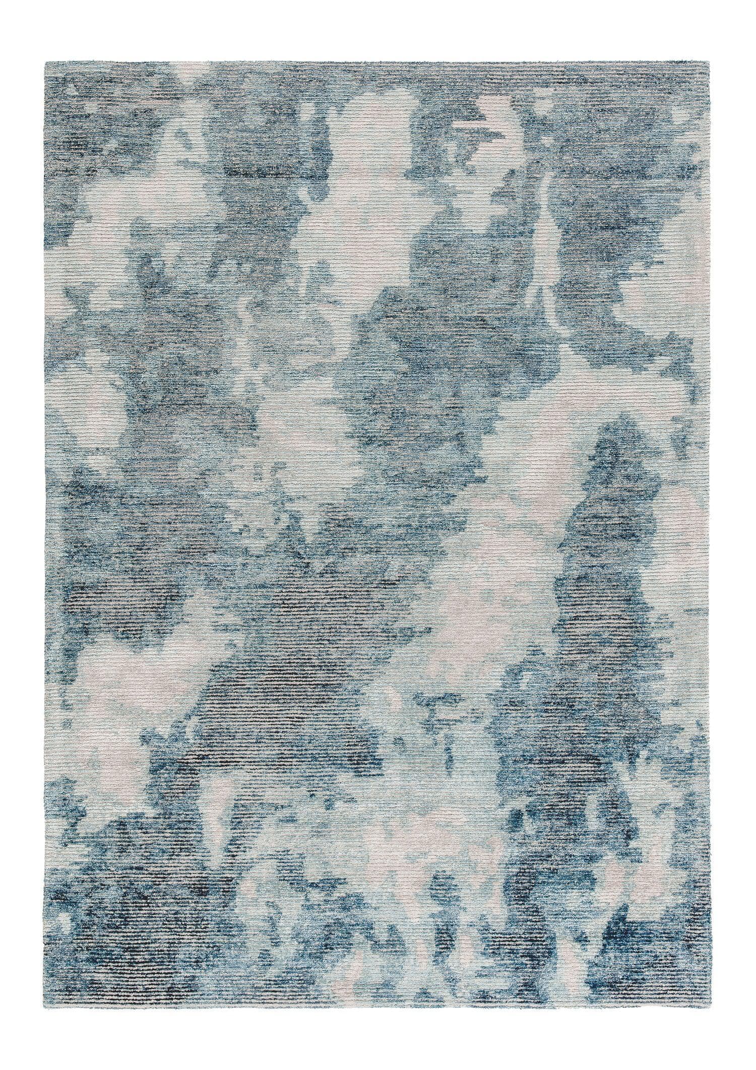 Ligne Pure Rugs 300 x 400cm / Blue ERODE (Wool/Bamboo Silk natural fibre blend) Handwoven Rug by Ligne Pure (3 colours to choose from)