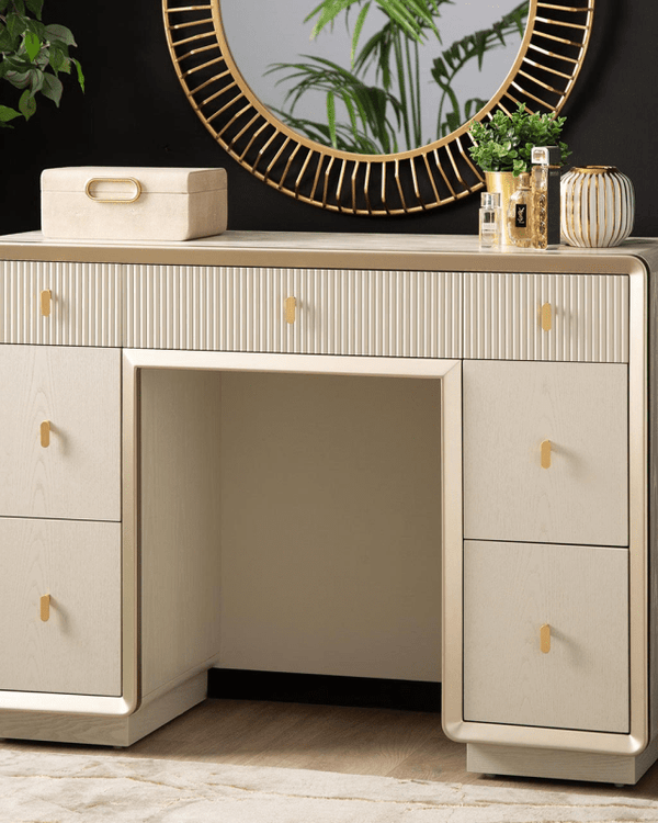 AMELIE CREAM ELM 7 DRAWER DRESSING TABLE by Lina Home