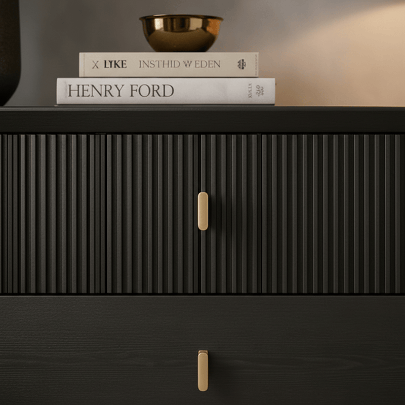AMELIE SMOKE ELM 3-DRAWER CHEST (SHOWROOM DISPLAY MODEL ONLY) by Lina Home