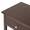 Lina Home Cabinet Lindon Walnut Brown 1 Drawer End Table with Gold Handles