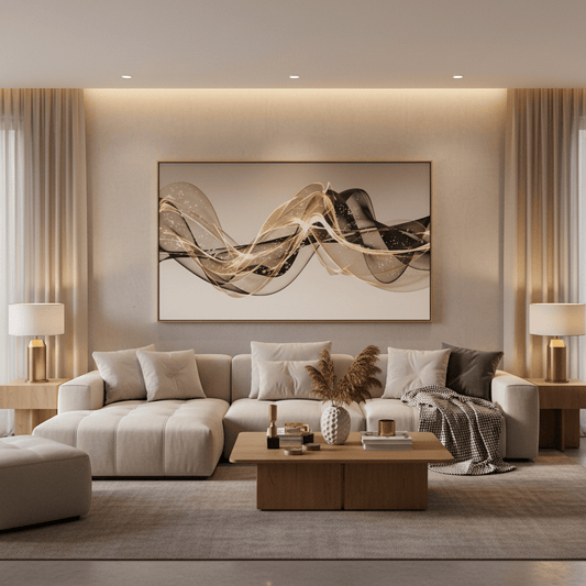 Lina Home Framed Print FRAMED GOLD AND BLACK ABSTRACT CANVAS
by Lina Home