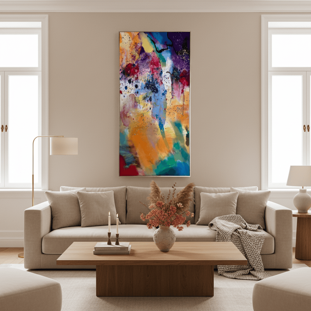 Lina Home Framed Print FRAMED MULTICOLOURED ABSTRACT CANVAS
by Lina Home