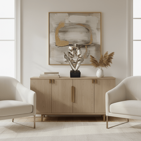 Lina Home Interior Design Range Romantic Couple with Black Base - Figurine by Lina Home