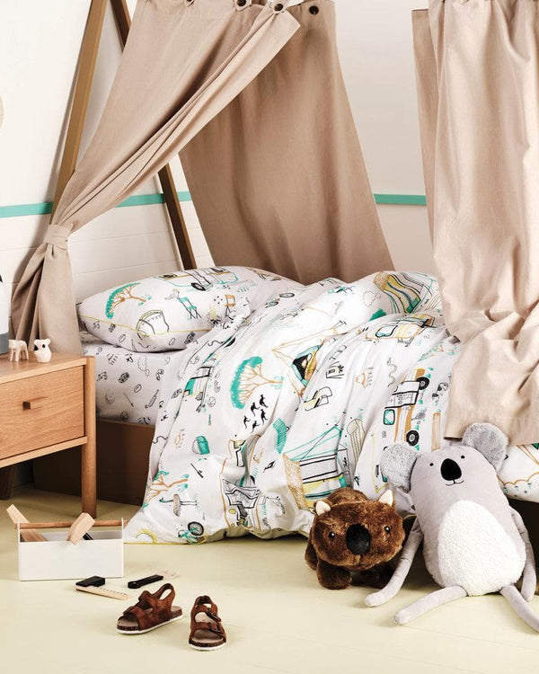 Linen House Kids Down By The River Kids 100% Cotton Duvet Cover Set in Multicolour