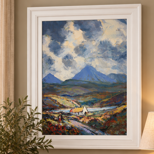 IRISH COTTAGE FRAMED PRINT – WHITE FRAME  | House of Irish Art