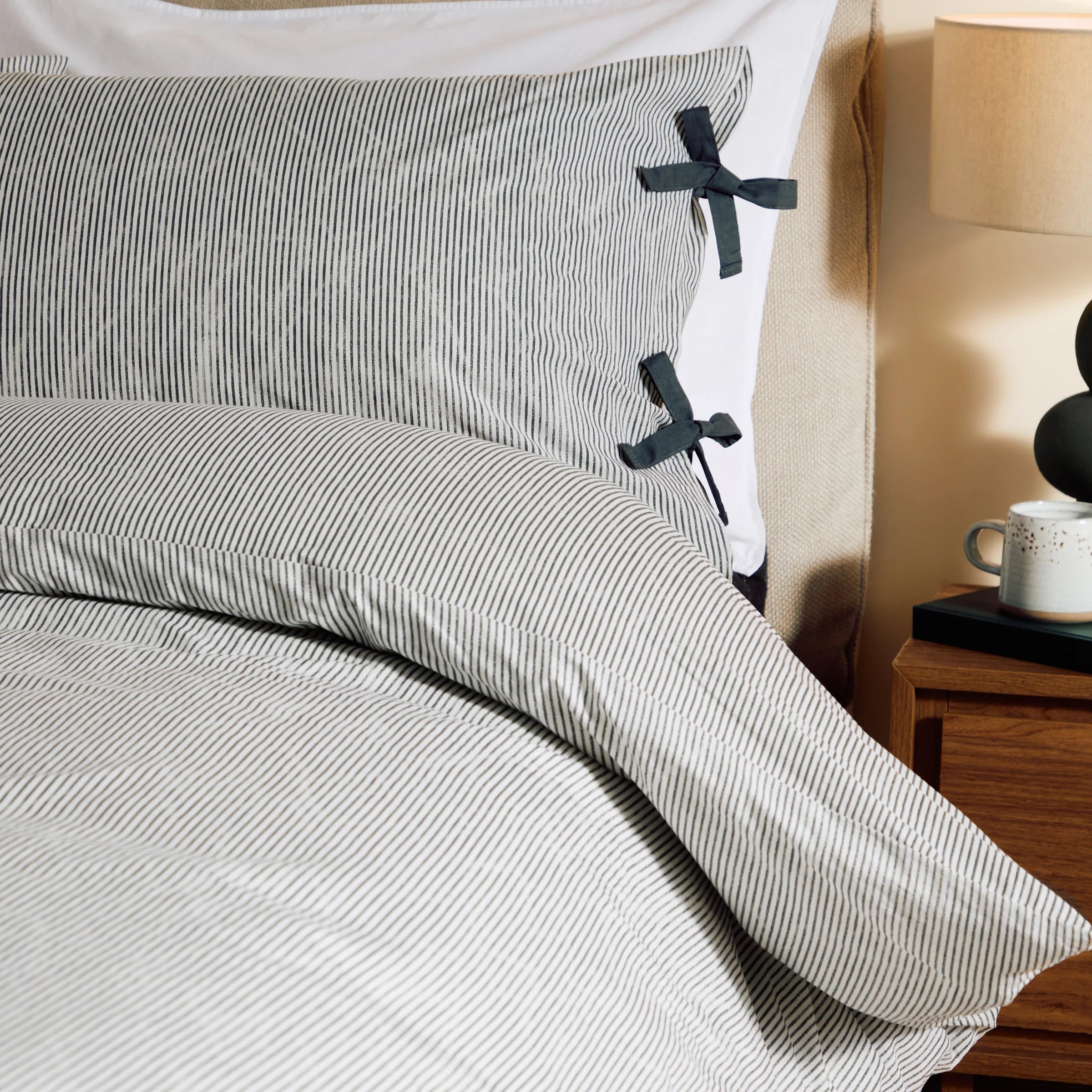 MADE (Riva Home) Duvet Cover set ANSEL STRIPE 100% COTTON DUVET COVER SET by MADE