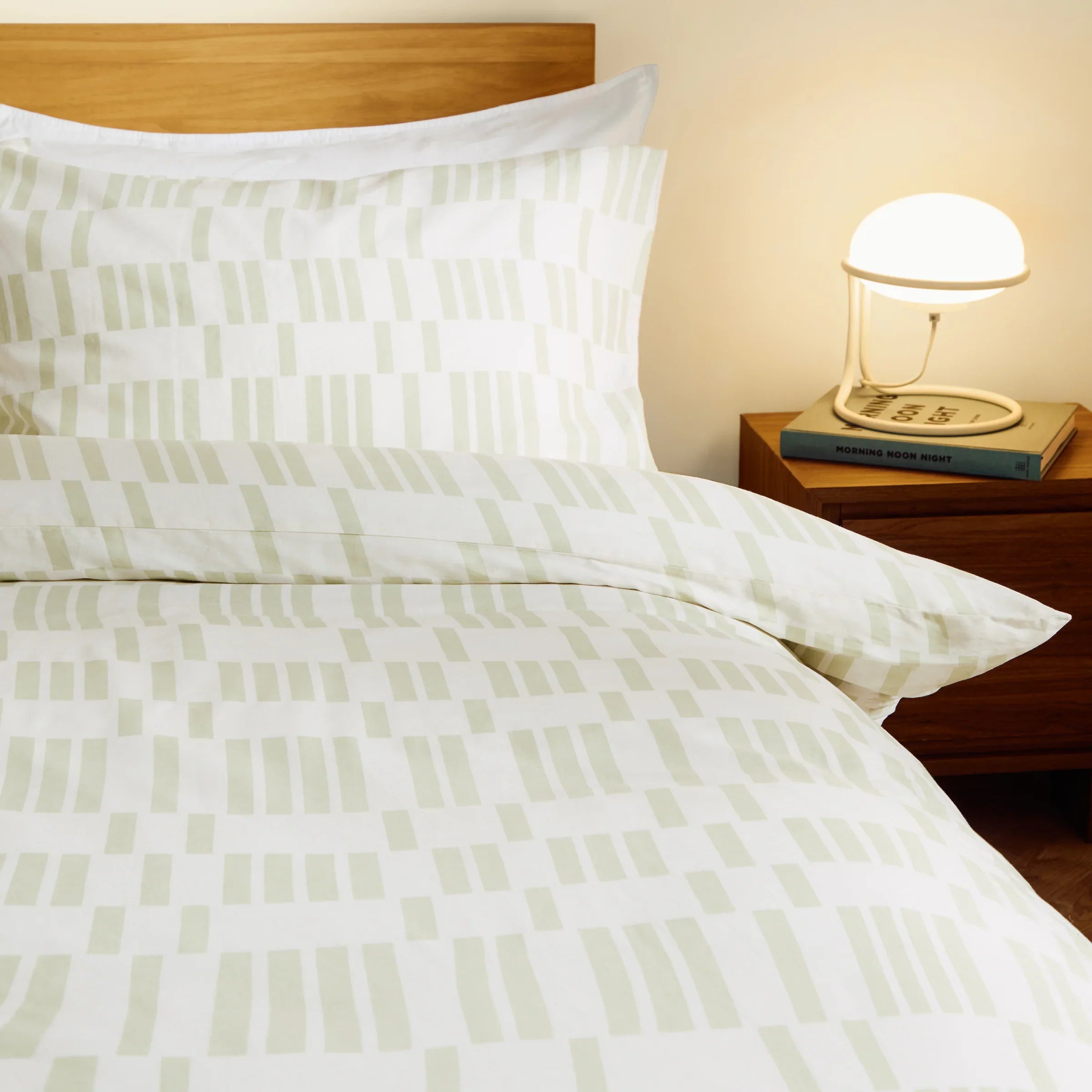 MADE (Riva Home) Duvet Cover set AVERY GEO 100% COTTON DUVET COVER SET GREEN by MADE