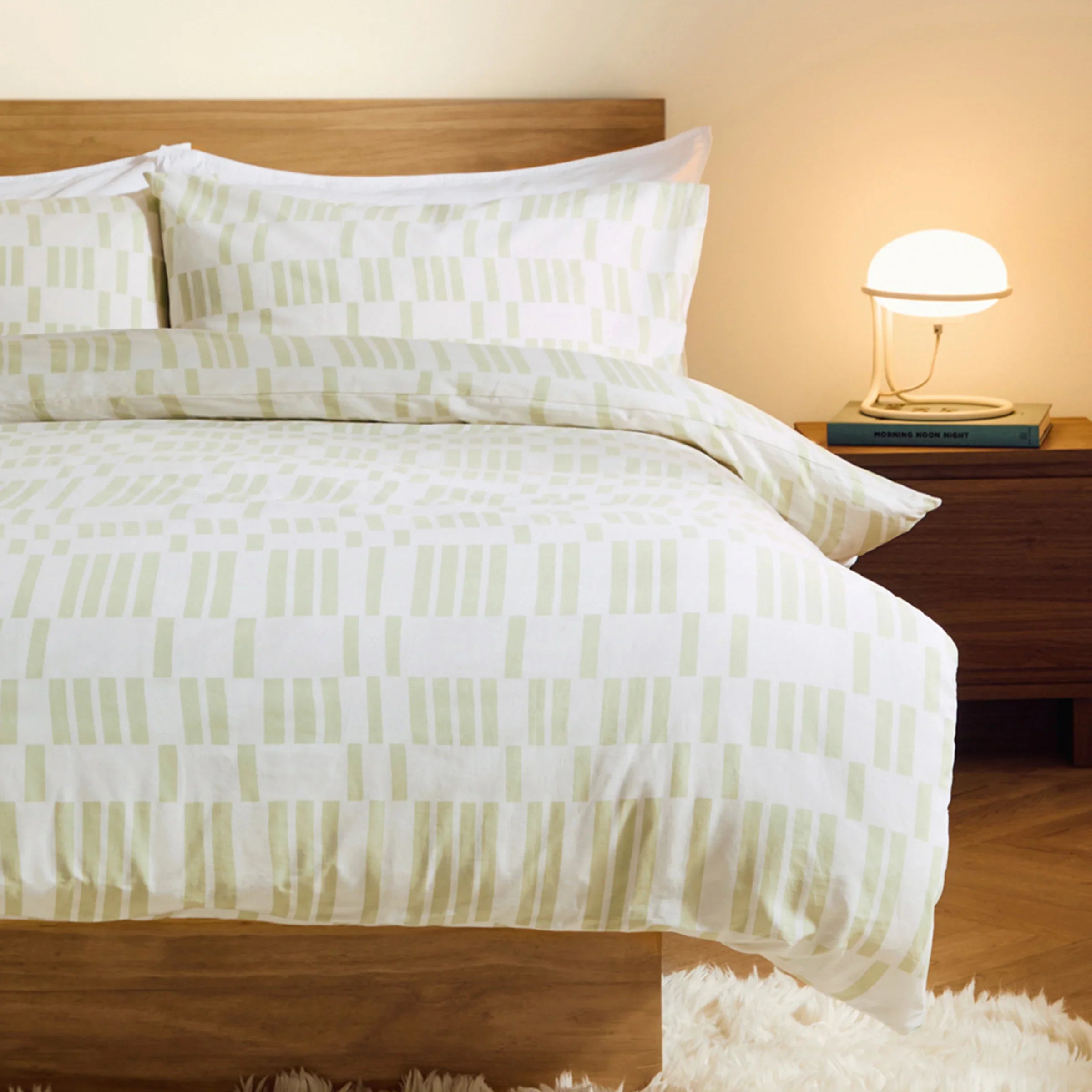 MADE (Riva Home) Duvet Cover set AVERY GEO 100% COTTON DUVET COVER SET GREEN by MADE