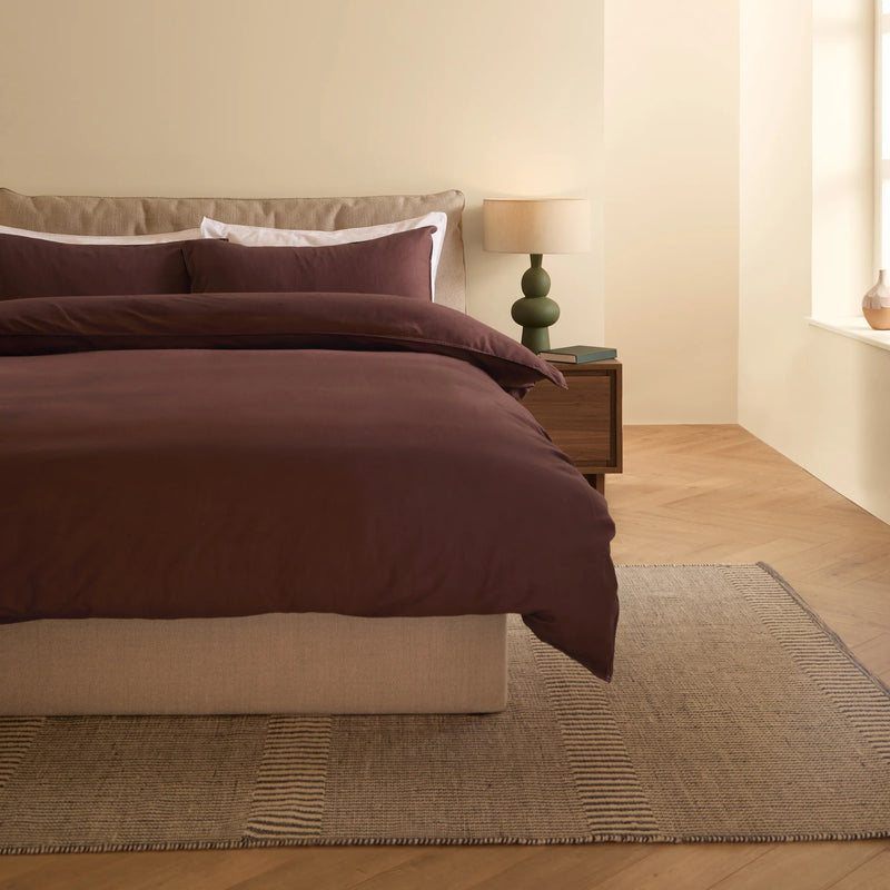 TEXTURED 100% COTTON DUVET COVER SET  by MADE