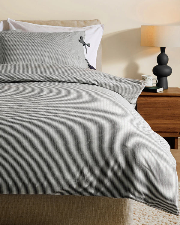 ANSEL STRIPE 100% COTTON DUVET COVER SET by MADE