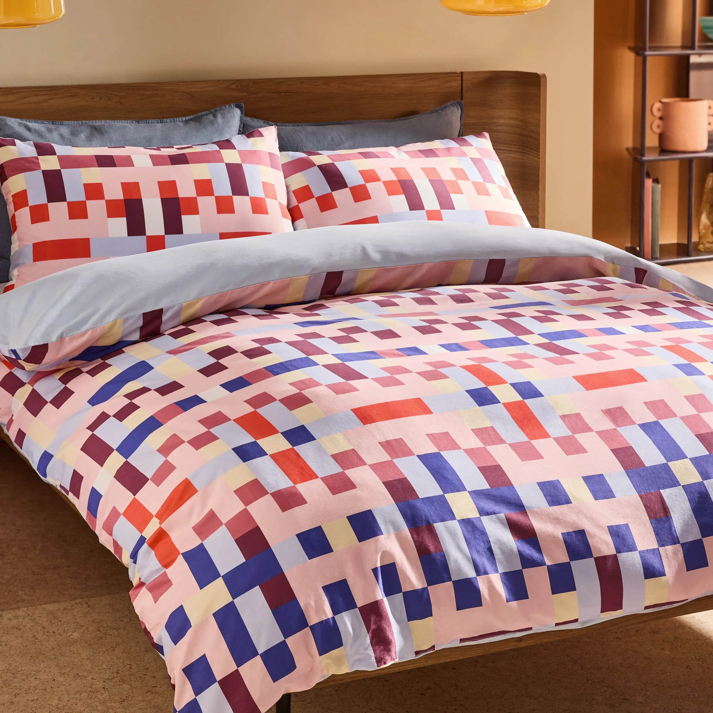 MADE (Riva Home) Duvet Cover set Single Duvet set / Multicolor CARYS 100% COTTON PERCALE DUVET COVER SET by MADE