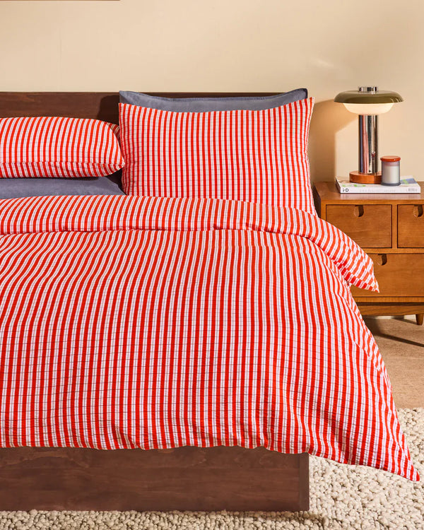 FELIX SEERSUCKER 100% COTTON DUVET COVER SET by MADE