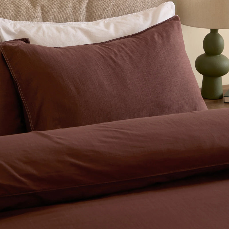 TEXTURED 100% COTTON DUVET COVER SET  by MADE