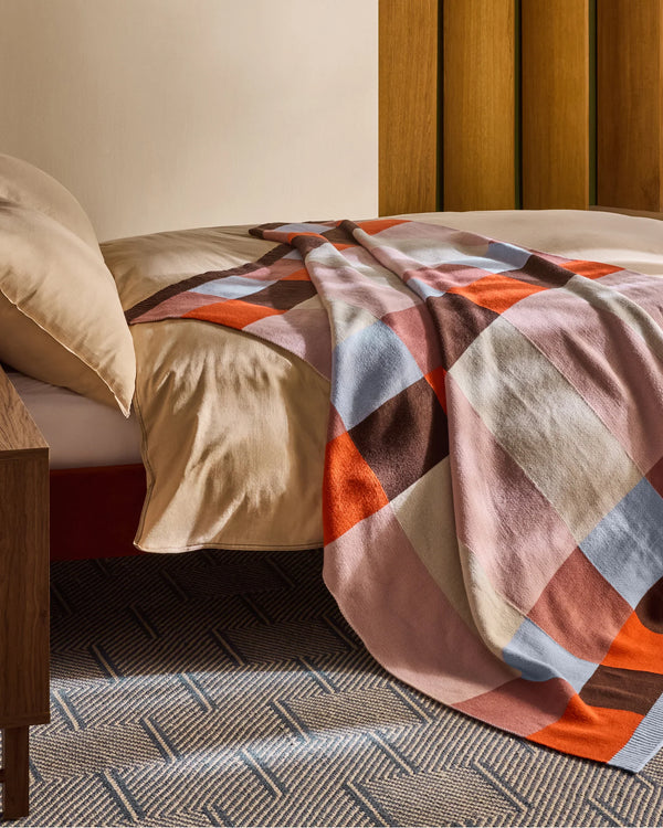 KEAVA KNITTED THROW ORANGE  by MADE