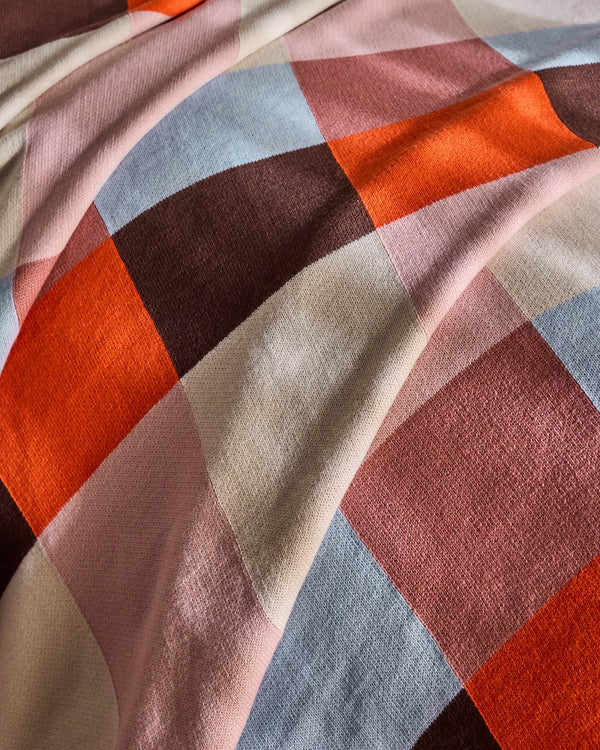 KEAVA KNITTED THROW ORANGE  by MADE