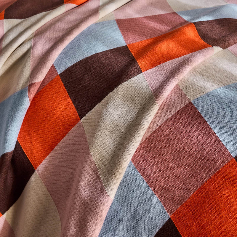 KEAVA KNITTED THROW ORANGE  by MADE