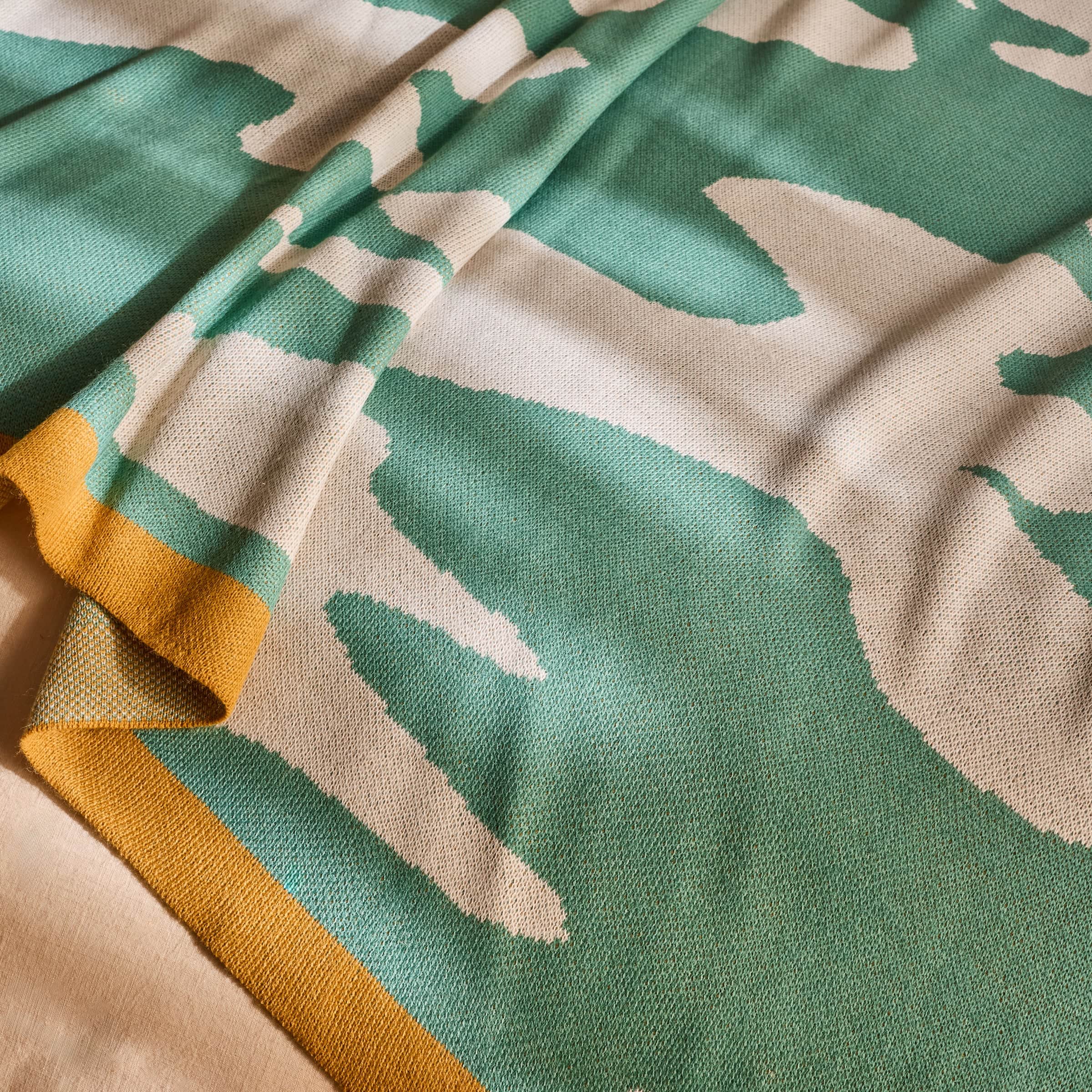 MADE (Riva Home) MADE Throw RIPPLE KNITTED THROW TEAL  by MADE