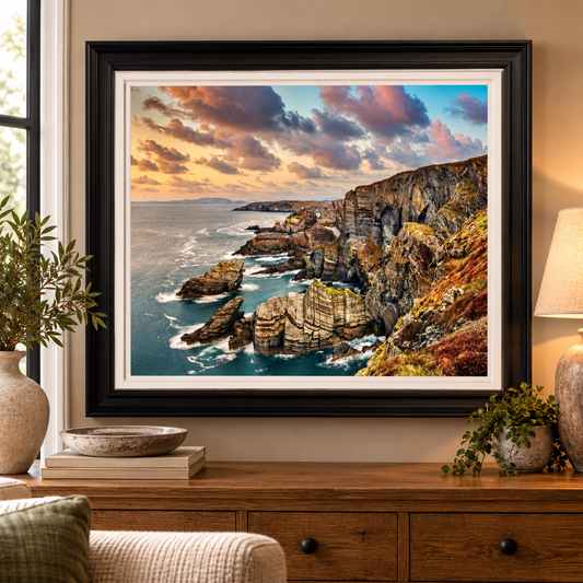 MIZEN HEAD FRAMED PRINT – BLACK FRAME | House of Irish Art