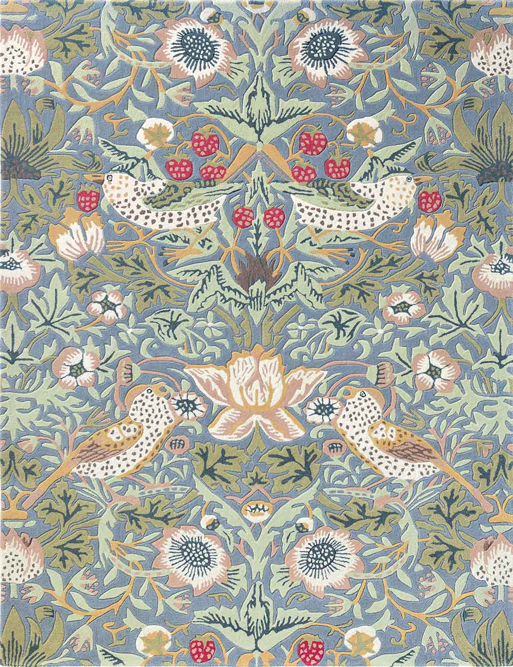 Morris & Co. (Brink & Campman) Designer Rugs 140/200cm / Slate MORRIS & Co. Strawberry Thief (available in 3 Colours) by Brink & Campman