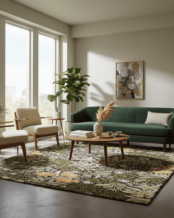 MORRIS AND CO BOWER TWINING VINE AREA RUG  by Brink and Campman