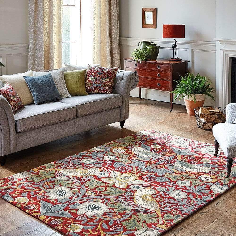 Morris & Co. (Brink & Campman) Designer Rugs MORRIS & Co. Strawberry Thief (available in 3 Colours) by Brink & Campman