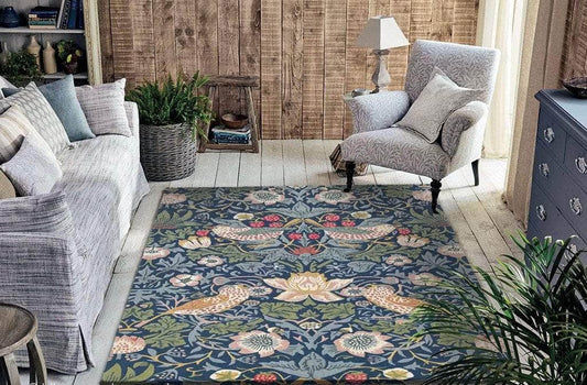 Morris & Co. (Brink & Campman) Designer Rugs MORRIS & Co. Strawberry Thief (available in 3 Colours) by Brink & Campman