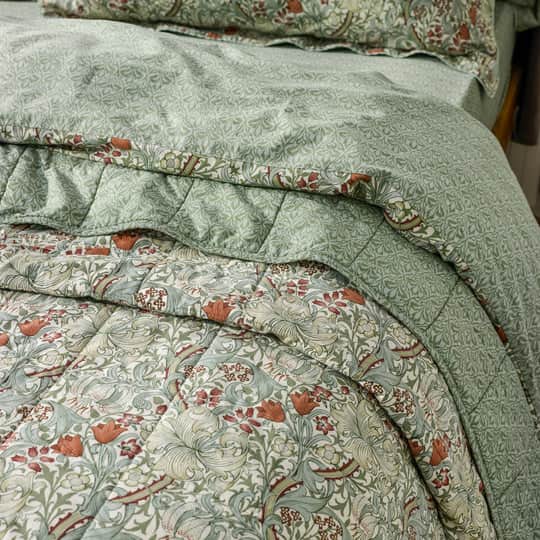 Morris & Co (Riva Home) Bedspread/Throw GOLDEN LILY BEDSPREAD by William Morris at Home