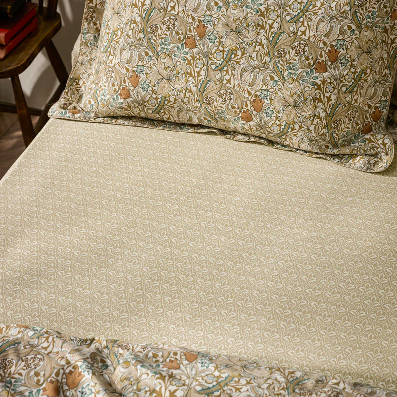 GOLDEN LILY FITTED SHEET by William Morris at Home