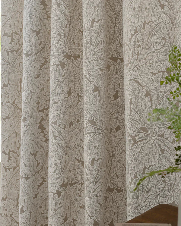 ACANTHUS PENCIL PLEAT CURTAINS LINEN by Morris & Co