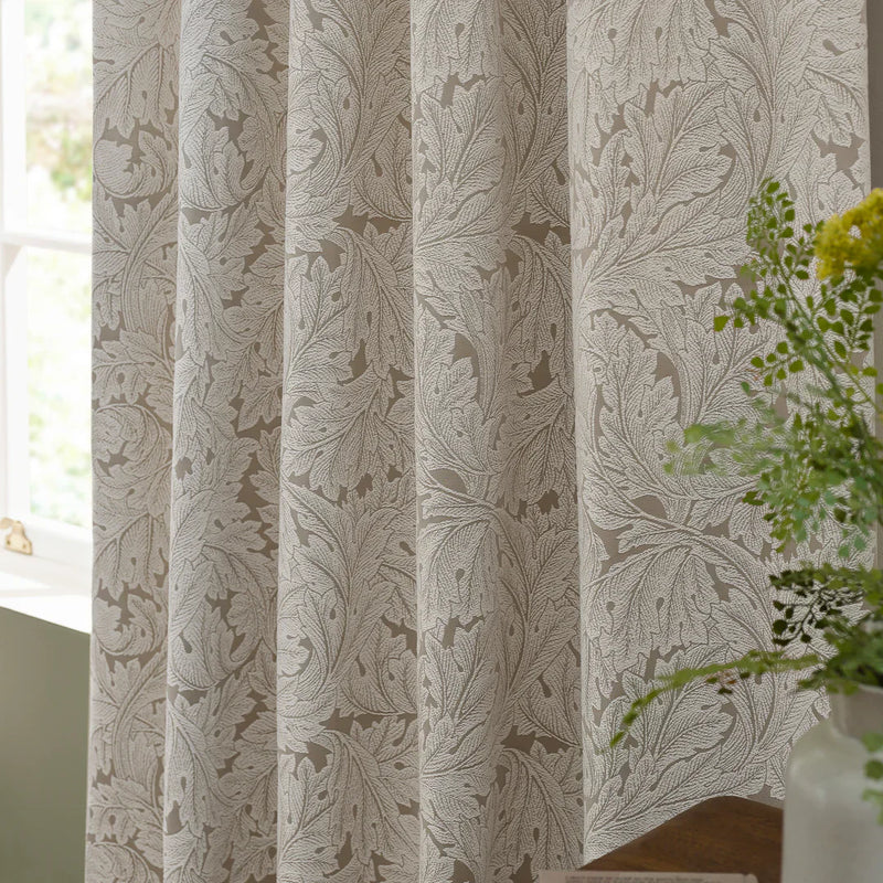 ACANTHUS PENCIL PLEAT CURTAINS LINEN by Morris & Co