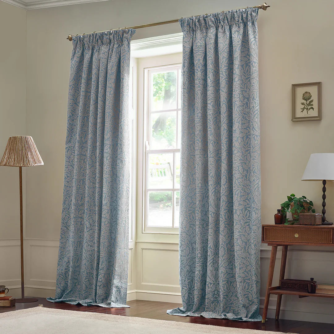 Morris & Co (Riva Home) Morris & Co Curtains ACORN TONAL PENCIL PLEAT CURTAINS WEDGEWOOD by Morris & Co