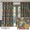 Morris & Co (Riva Home) Morris & Co Curtains Indigo/Berry / 168cm x 183cm Morris & Co Cray Floral Chenille Pencil Pleat Curtains