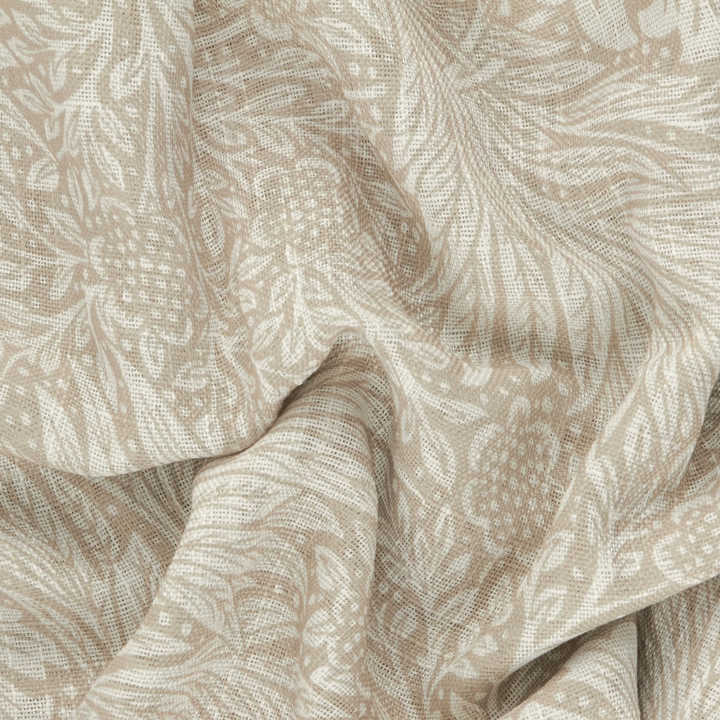 Morris & Co (Riva Home) Morris & Co Curtains MARIGOLD SHEER CURTAIN PANEL – LINEN by Morris & Co