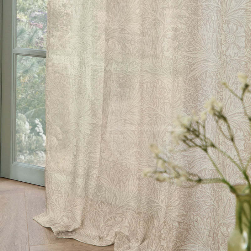 MARIGOLD SHEER CURTAIN PANEL – LINEN by Morris & Co
