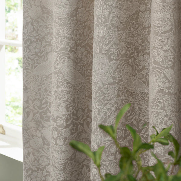 STRAWBERRY THIEF PENCIL PLEAT CURTAINS LINEN by Morris & Co.